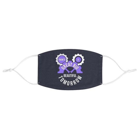 Disney Carousel of Progress Face Mask, There's a Great Big Beautiful Tomorrow, Washable Cloth Face Mask, Adult Unisex Face Mask Made in USA