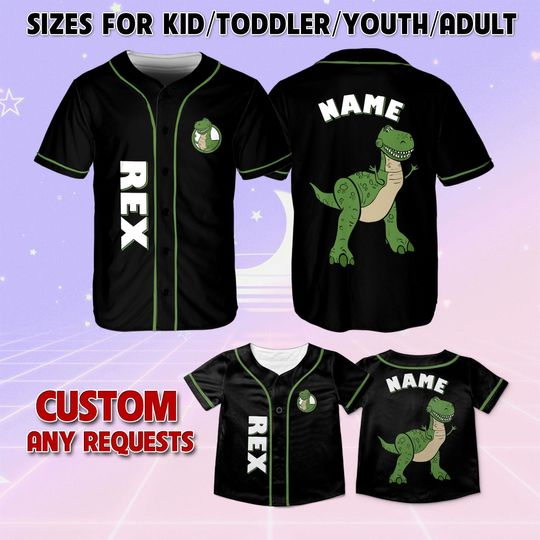 Toy Story Rex Jersey, Disney Toy Story Jersey, Disney Rex Character Head Jersey, Toy Story Family Matching Jersey, Disney Family Shirt