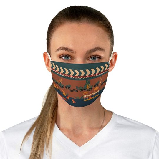 Jungle Cruise Face Mask, All Over Print Disney Face Mask, Unisex Face Mask Made in USA, Washable Face Mask Adult,  Disney Cruise Face Mask