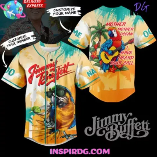 Jimmy Buffett Limited Edition Jersey Button Down Baseball Jersey Shirt
