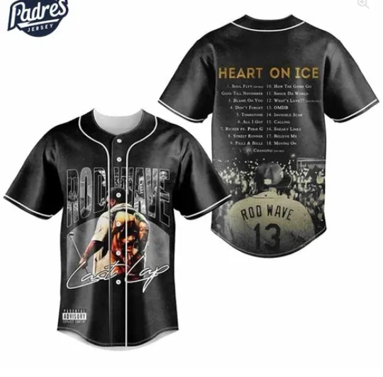 Rod Wave Last Lap Tour Heart On Ice Adult Baseball Jersey