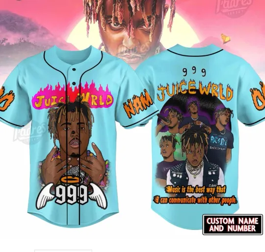 Personalized Juice Wrld Adult Baseball Jersey