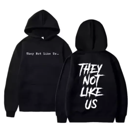 Rapper Kendrick Lamar "They Not Like Us.." Hoodie For Fans Double Sided.