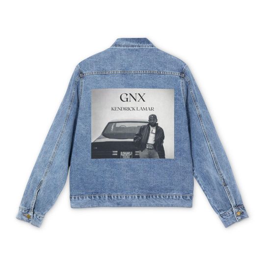 Kendrick Lamar GNX Album Cover - Y2K Musician Concert Merch Denim Jacket