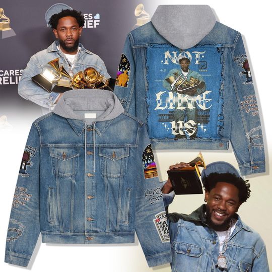 Kendrick Lamar Denim Jacket, They Not Like Us Racing Jacket Men, Super Bowl Performance Shirt, Rap Concert T-Shirt, Music Themed Gift