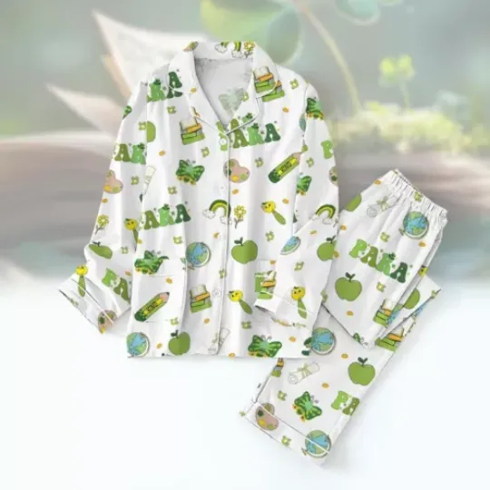 St Patricks Day Pajamas Set, Shamrock Holiday Pajamas, Luckey Matching Pajamas
