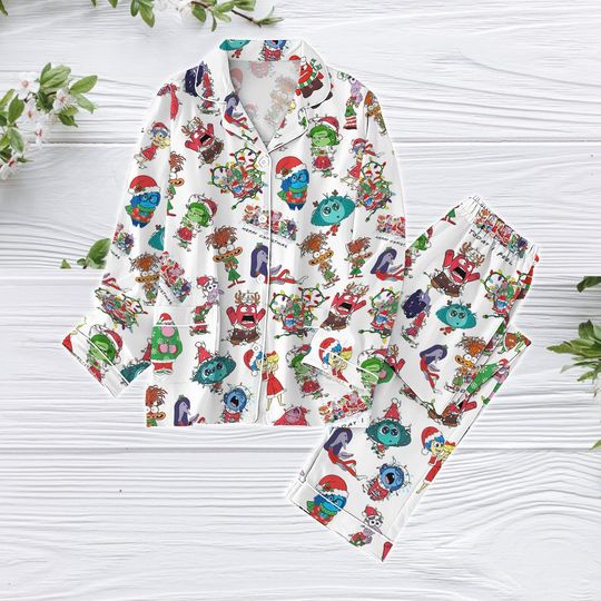 Its Ok To Feel All The Feels Pajamas, Disney Inside Out 2 Pajamas Set, Anxiety Joy Anger Shirt, Mental Health Gift, Disney Pixar Gift