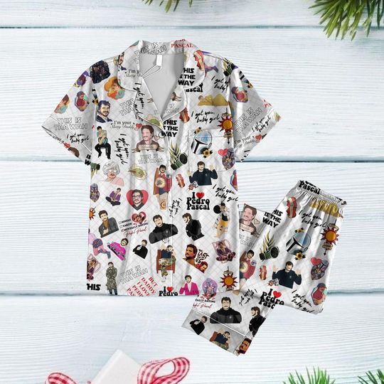 Pedro Pascal Pajamas Pants, Pedro Daddy Pajamas Set, Pablo Escobar Holiday Pajamas, Pablo Escobar Shirt, Pascal Mando Valentine Pajamas