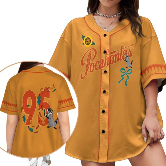 Disney Princess Coquette Bow Pocahontas Meeko Flit Percy Baseball Jersey, Disneyworld Disneyland Family Trip Matching 2025