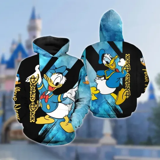 Personalized Donald Duck Hoodie Mickey Mouse 3D Hoodie