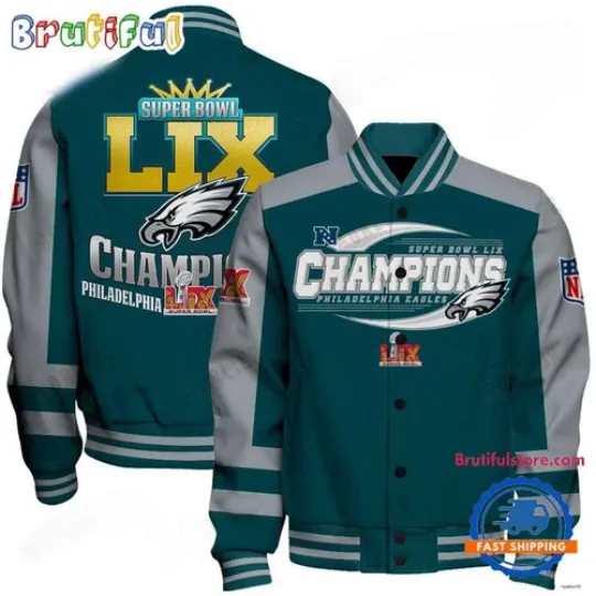 Philadelphia Eagles Super Bowl LIX Victory 2025 Baseball Jacket Unisex Fit Gift