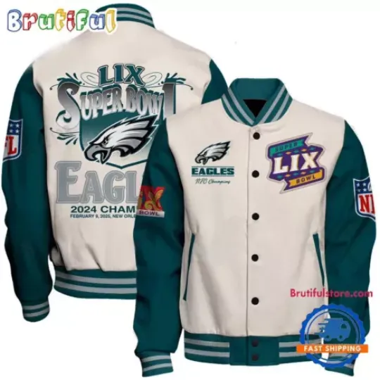 Philadelphia Eagles Super Bowl 2025 Celebrate The Victory Baseball Jacket Unisex