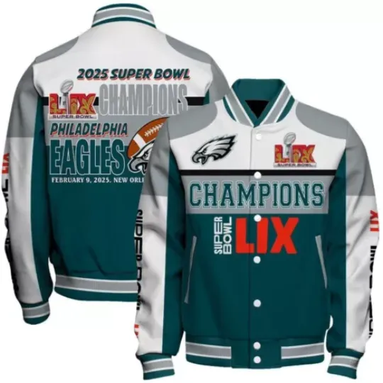 Philadelphia Eagles Super Bowl LIX Winning Spirit 2025 Baseball Jacket Unisex