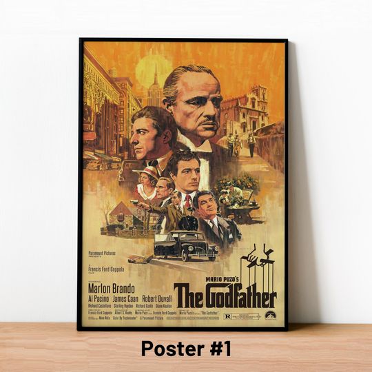 The Godfather Poster, Classic Vintage Movie Poster, The Godfather 1972 Poster, Retro Poster, Classic Movie Poster, Gift for him