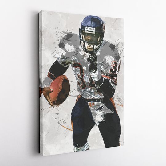 Walter Payton Poster, Chicago Bears - UNFramed Poster, Kids Decor, Man Cave Gift, Wall Art Decor