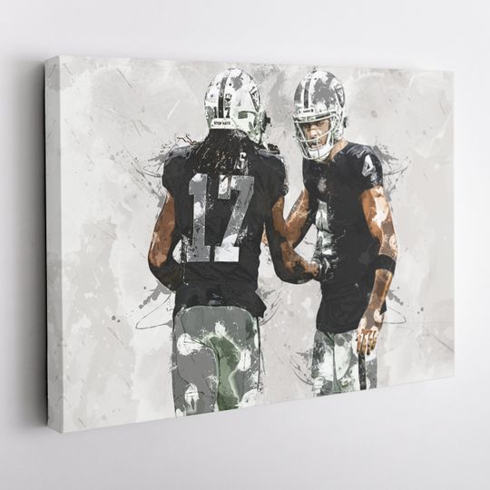 Derek Carr Davante Adams, Las Vegas Raiders, UNFramed Poster, Kids Decor, Man Cave Gift, Wall Art Decor