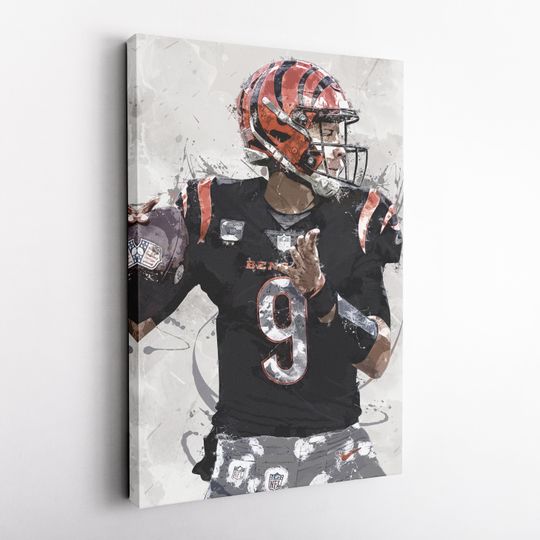 Joe Burrow Poster, Cincinnati Bengals - UNFramed Poster, Kids Decor, Man Cave Gift, Wall Art Decor