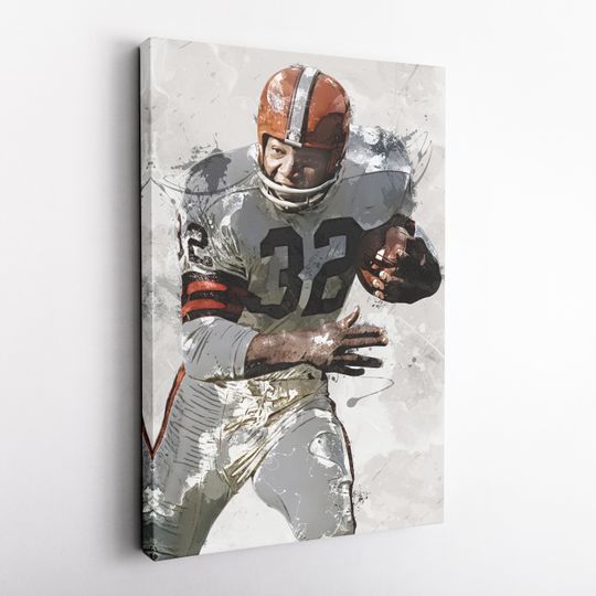 Jim Brown Poster, Cleveland Browns - football Poster, UNFramed Poster, Kids Decor, Man Cave Gift, Wall Art Decor, Wrap