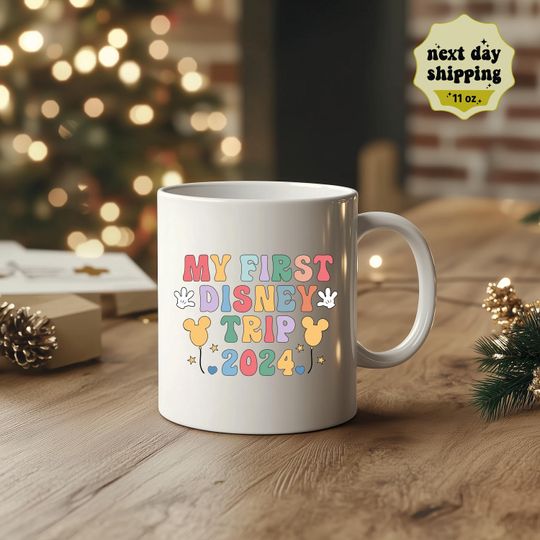 My First Disney Trip Coffee Mug, 2024 Christmas Disney Gift, Family Coffee Cup, Disney Gift, Cute Disney Drink Mug