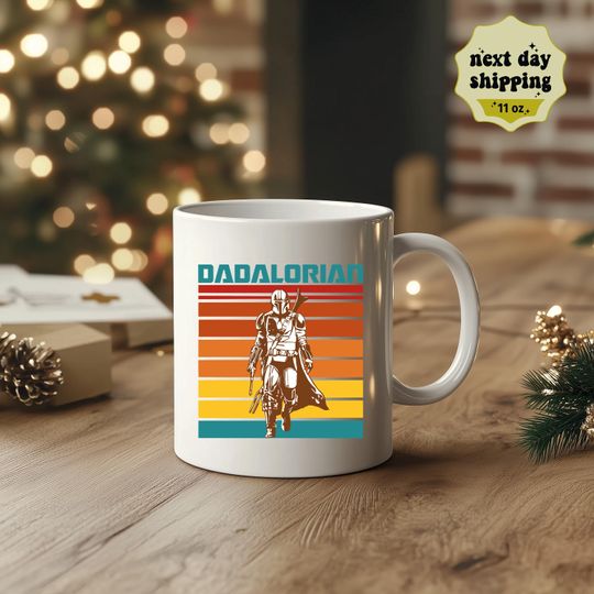 Dadalorian Coffee Mug, The Cool Dad Ceramic, Dad Christmas Gift, Star W Lovers Dad Gift, This is The Way, S Wars Coffee Cup