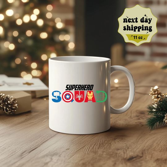 Superhero Squad, Coffee Mug, Avengers Mug, Marvel Mug, Super Heroes Cup, Captain America Mug, Hulk Coffee Cup, Marvel Lovers Gift