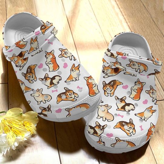 Corgi Shoes, Corgi Mom Sandal Shoes, Dog Lover Slippers, Animal Shoes Women, Pets Casual Shoes, Dog Mama Summer Shoes