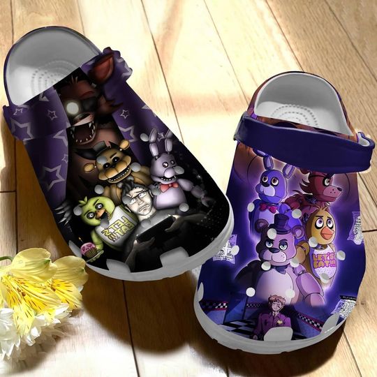Five Nights At Freddy's Shoes, Horror Game Sandals, Freddy Fazbear Men Shoes, Fnaf Summer Shoes, Fnaf Video Game Fan Gift