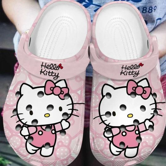 Hello Kitty Sandals, Kitty Cat Summer Shoes, Cartoon Slippers, Pink Cat Sandals, Gift For Kwaii Lovers, Kitty Cat Slippers