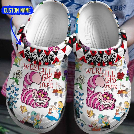 Personalized Cheshire Cat Shoes, Alice In Wonderland Sandals, Disney Trip Shoes, Cartoon Movie Summer Shoes, Magic Kingdom Merch