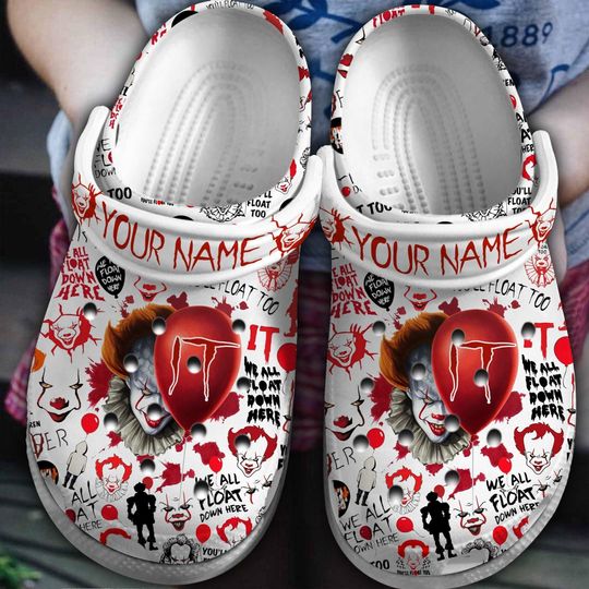 Pennywise Shoes, Horror Movie Sandals, It Clown Shoes, Spooky Season Merch, Vintage Movie Shoes, Summer Adult Shoes, Gift For Fan