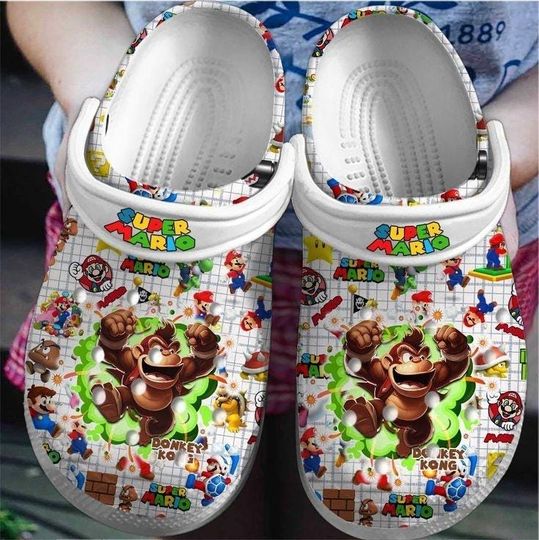 Donkey Kong Shoes, Super Mario Casual Shoes, Game Characters Sandals, Mario Bowser Toad Shoes For Men, Kong Sandals For Summer Gift