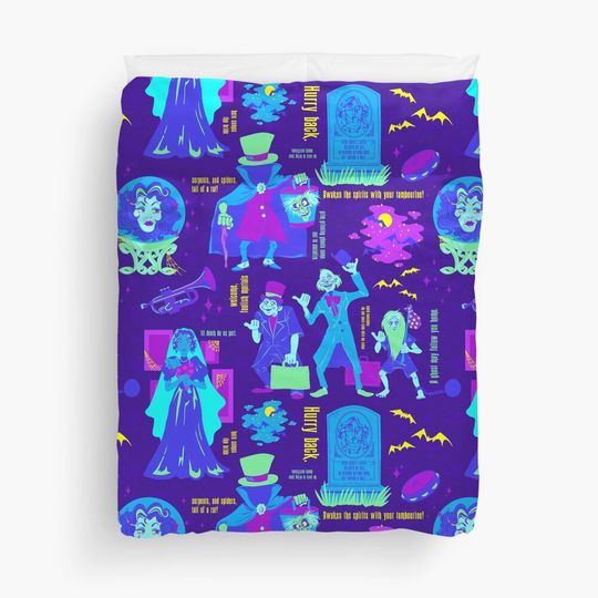 Discover Happy Haunts.  Duvet Cover