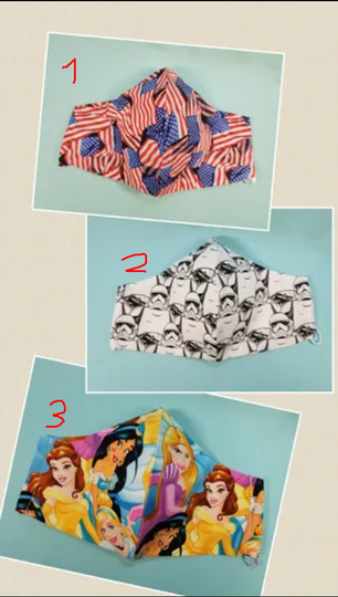 Star Wars face mask, Patriotic American flag, Disney Princess face mask, Pet Puppy, Cat, Horse animal face mask for kids and adult!