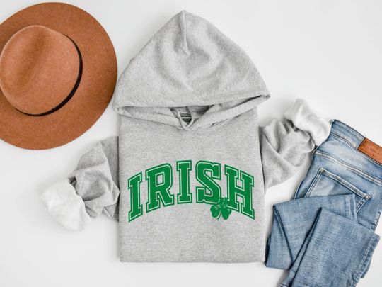 Irish Hoodie, St Patricks Day Hoodie, Irish Crewneck, St Patricks Day Shirt, Womens St Paddys Day Hoodie, Saint Patricks Day,Shamrock Hoodie