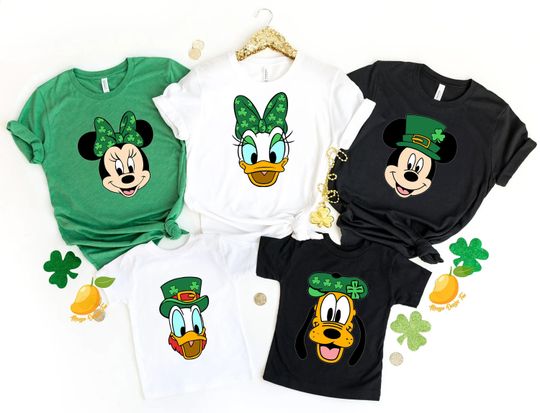 Disney St Patrick's Day Shirt, Mickey And Friends St Paddys Shirt, Disney 2025 Holiday Shirt, Pluto Tee, Goofy Tee, Daisy Tee, Donald Tee