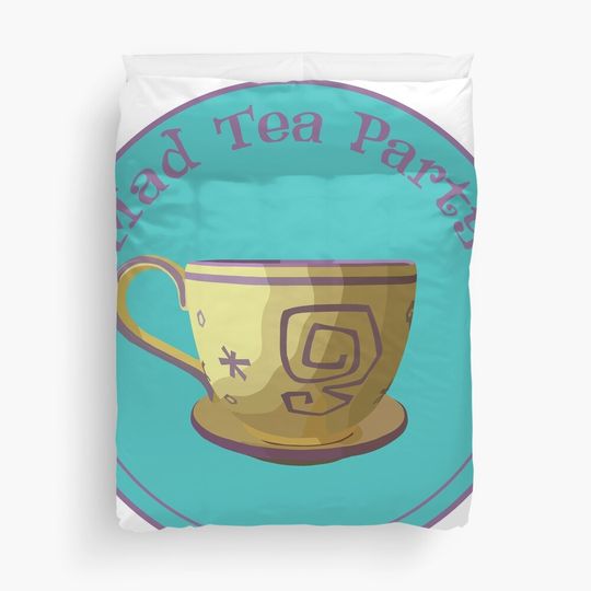Mad Tea Party Ride Design Duvet Cover