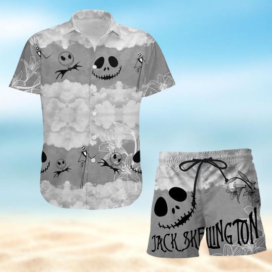 Jack Skellington Button Shirt, Nightmare Before Christmas Shirt, Disney Trip Shirt, Magic Kingdom Hoodie, Hawaii Short Men, Funny Gift