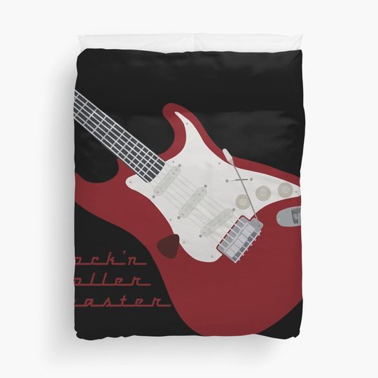 Rock'n Roller Coaster Ride Design Duvet Cover