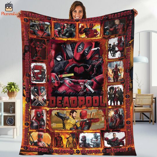 Deadpool and Wolverine Blanket, Deadpool 3 Movie Blanket, Wade And Logan Blanket, Hugh Jackman Blanket, Wolverine Blanket