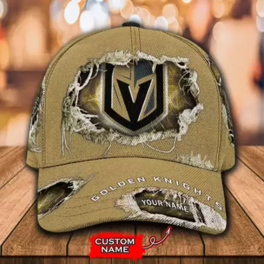 Personalize Vegas Golden Knights Classic Cap, Hockey Team Baseball Cap Gift