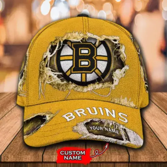 Personalized Boston Bruins Classic Cap, Hockey Team Baseball Cap, Gift