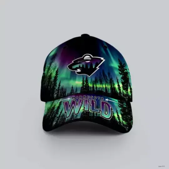 Minnesota Wild Special Design With Northern Lights Classic Cap Hockey Team Hat