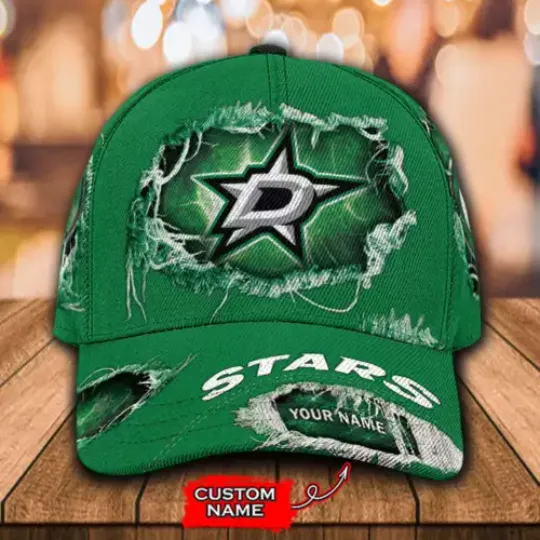 Personalized Dallas Stars Classic Cap, Hockey Team Baseball Hat, Gift