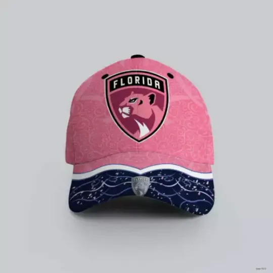 Personalize Florida Panthers Baseball Cap Hockey Fights Against Cancer Gift