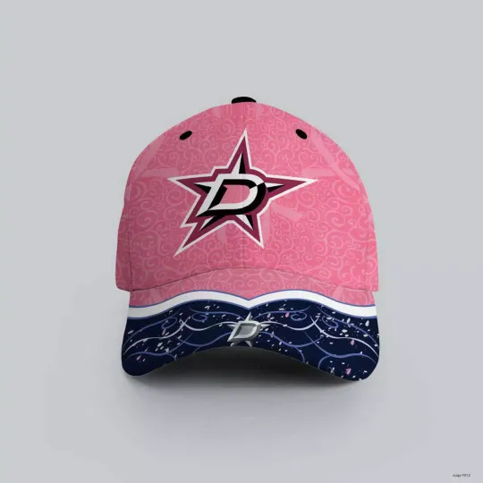 Personalized Dallas Stars Baseball Cap Hockey Fights Against Cancer Gift