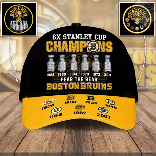Boston Bruins Hat Hockey Team Baseball Cap Boston Bruins Adjustable Cap For Fans