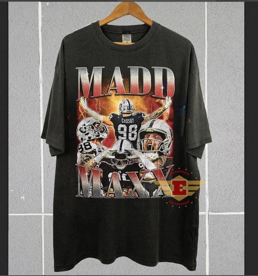 MADD Maxx Crosby Vintage Shirt, Maxx Crosby Retro 90s Tshirt, Maxx Crosby Bootleg Tee, Maxx Crosby Sweater, Raiders Crosby