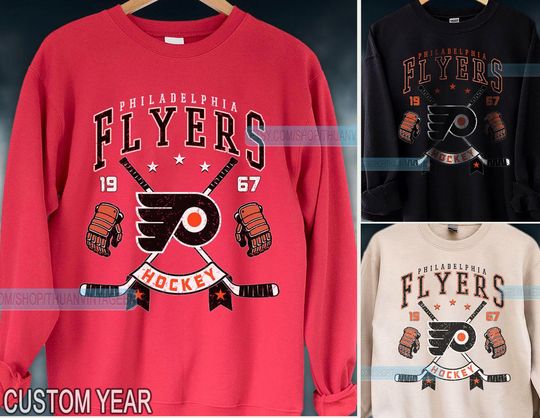 Philadelphia Flyers Sweatshirt | Philadelphia Flyers Merch | Vintage Philadelphia Hockey shirt | Personalized Philadelphia hockey tee | Gift