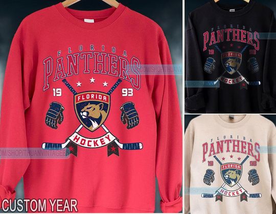 Florida Panthers Sweatshirt | Florida Panthers Merch | Vintage Florida Hockey shirt | Personalized Florida hockey tee | Hockey Gift