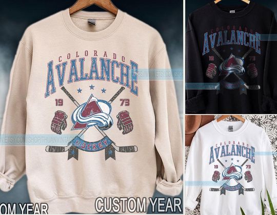 Colorado Avalanche Sweatshirt | Colorado Avalanche Merch | Vintage Colorado Hockey shirt | Personalized Colorado hockey tee | Hockey Gift